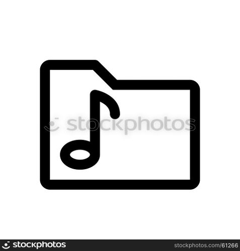 audio folder, Icon on isolated background