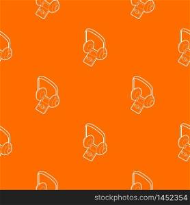 Audio guide pattern vector orange for any web design best. Audio guide pattern vector orange