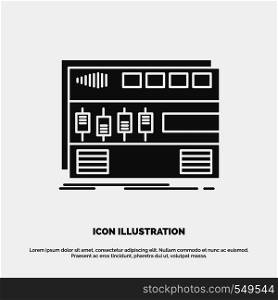 Audio, mastering, module, rackmount, sound Icon. glyph vector gray symbol for UI and UX, website or mobile application. Vector EPS10 Abstract Template background