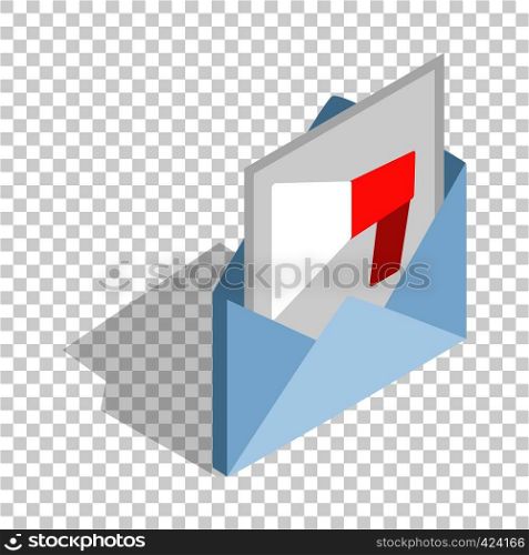 Audio message isometric icon 3d on a transparent background vector illustration. Audio message isometric icon