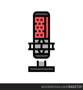 audio mic microphone color icon vector. audio mic microphone sign. isolated symbol illustration. audio mic microphone color icon vector illustration