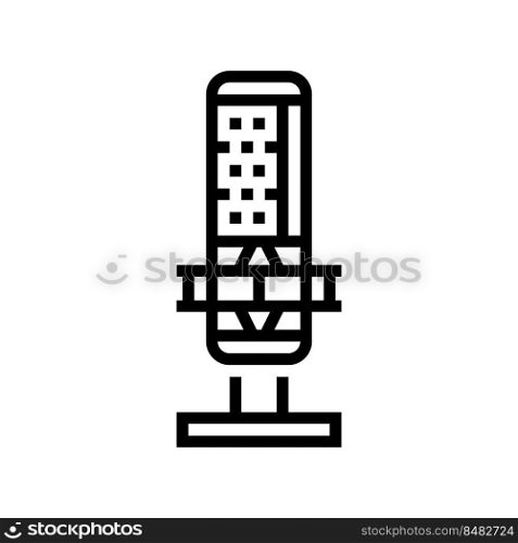 audio mic microphone line icon vector. audio mic microphone sign. isolated contour symbol black illustration. audio mic microphone line icon vector illustration