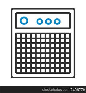 Audio Monitor Icon. Editable Bold Outline With Color Fill Design. Vector Illustration.