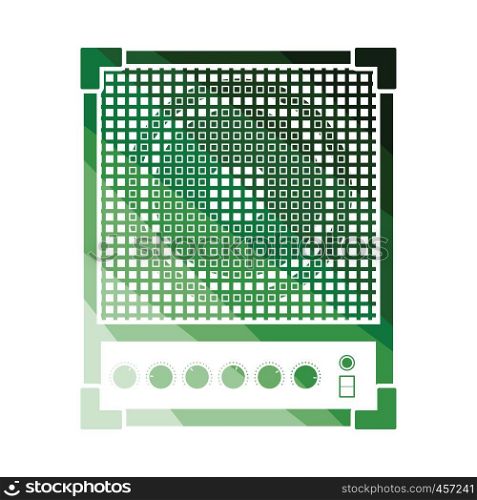 Audio monitor icon. Flat color design. Vector illustration.
