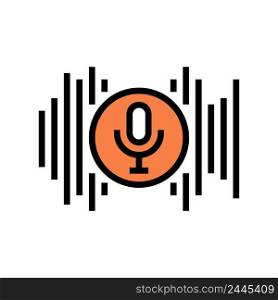 audio music color icon vector. audio music sign. isolated symbol illustration. audio music color icon vector illustration