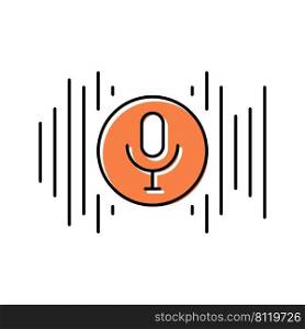 audio music color icon vector. audio music sign. isolated symbol illustration. audio music color icon vector illustration