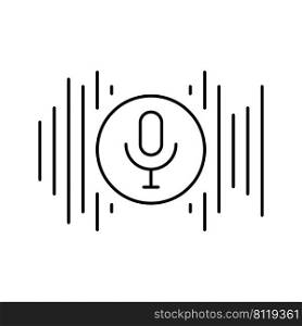 audio music line icon vector. audio music sign. isolated contour symbol black illustration. audio music line icon vector illustration