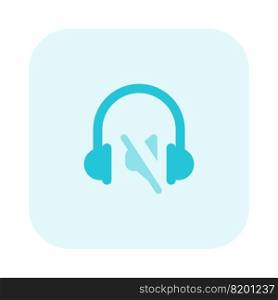 Audio muted on a headphone device layout