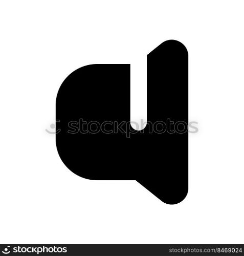 Audio settings black glyph ui icon. Sound mode. Loudspeaker. Set device volume. User interface design. Silhouette symbol on white space. Solid pictogram for web, mobile. Isolated vector illustration. Audio settings black glyph ui icon