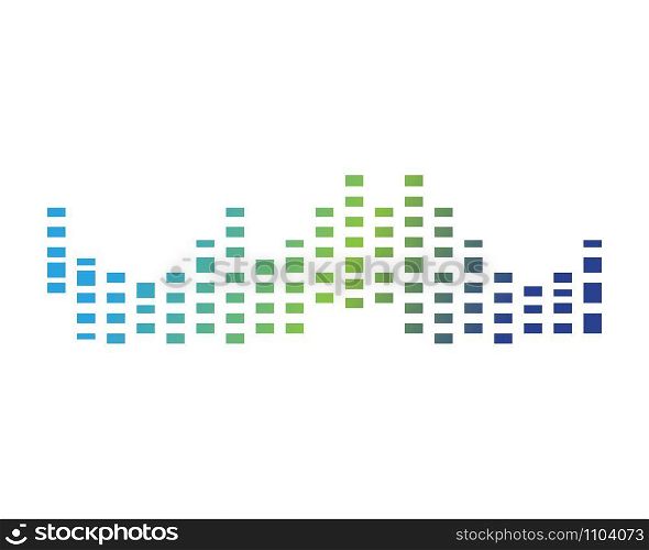 Audio Sound logo template wave design concept icon