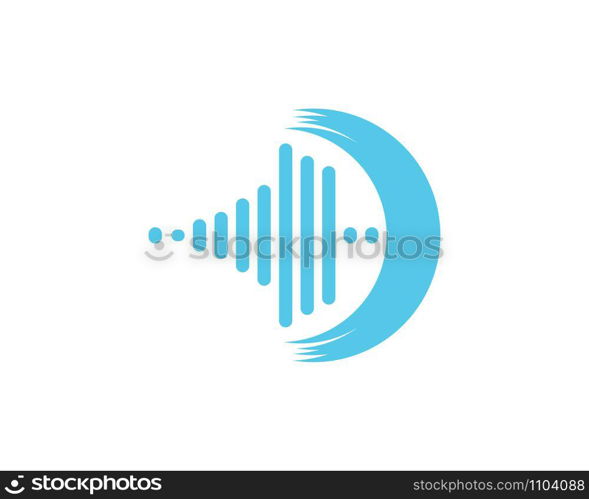 Audio Sound logo template wave design concept icon