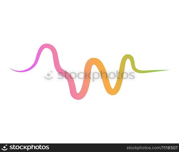 Audio Sound Wave logo template illustration vector design
