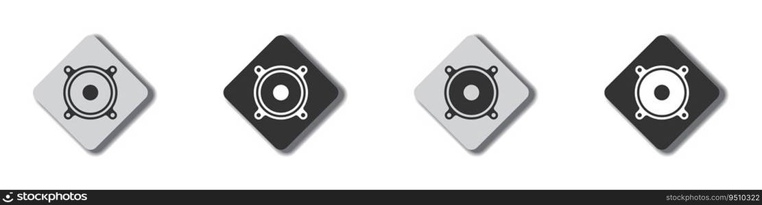 Audio speaker icon Acoustic speaker symbol. Vector illustration.