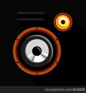 Audio speaker icon. Flat illustration of audio speaker vector icon for web design. Audio speaker icon, flat style