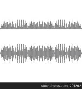 Audio technology, music sound waves vector icon illustration