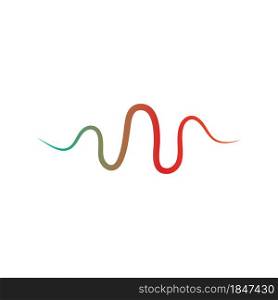 Audio technology, music sound waves vector icon illustration