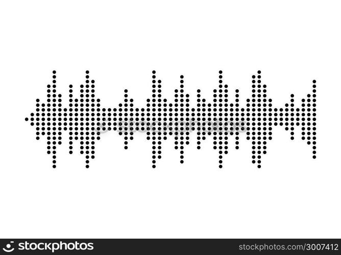 Audio technology, music sound waves vector icon illustration