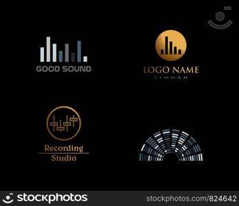 Audio technology, music vector icon illustration