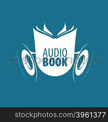 Audiobook. Vector logo template. Abstract pattern audiobooks logo. Illustration vector icon