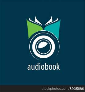 Audiobook. Vector logo template. Abstract pattern audiobooks logo. Illustration vector icon