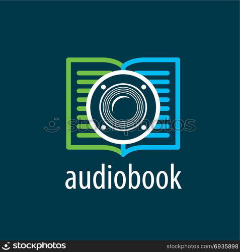 Audiobook. Vector logo template. Abstract pattern audiobooks logo. Illustration vector icon