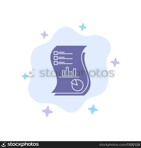 Audit, Analytics, Business, Data, Marketing, Paper, Report Blue Icon on Abstract Cloud Background