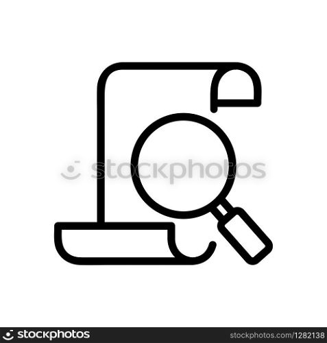 Audit business icon vector. Thin line sign. Isolated contour symbol illustration. Audit business icon vector. Isolated contour symbol illustration