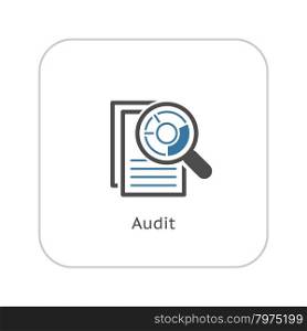 Audit Icon. Business Concept. Flat Design. Isolated Illustration.. Audit Icon. Business Concept. Flat Design.