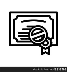 audit refuse line icon vector. audit refuse sign. isolated contour symbol black illustration. audit refuse line icon vector illustration