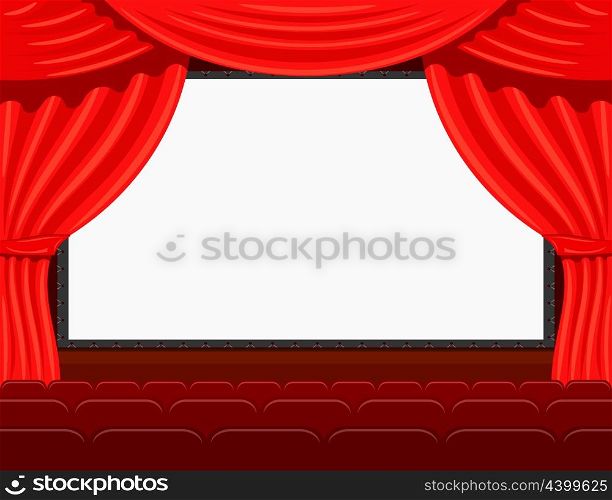 Auditorium of the the cinema.Stock vector