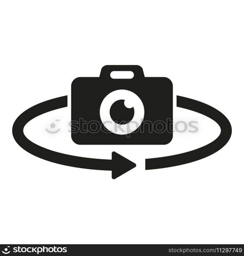 Augmented reality camera control icon simple vector. Future game. Tech scan code. Augmented reality camera control icon simple vector. Future game