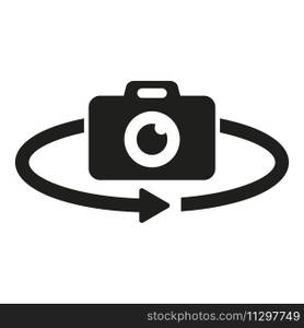 Augmented reality camera control icon simple vector. Future game. Tech scan code. Augmented reality camera control icon simple vector. Future game