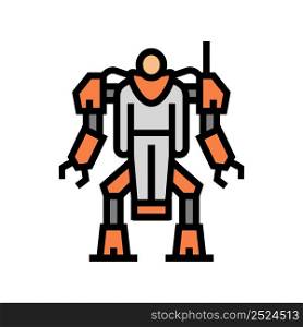 augmenting robot color icon vector. augmenting robot sign. isolated symbol illustration. augmenting robot color icon vector illustration