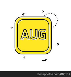 Auguest Calender icon design vector