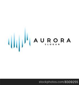 Aurora Logo, Light Wave Vector, Nature Landscape Design, Product Brand Template Illustration Icon