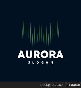 Aurora Logo, Light Wave Vector, Nature Landscape Design, Product Brand Template Illustration Icon