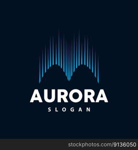 Aurora Logo, Light Wave Vector, Nature Landscape Design, Product Brand Template Illustration Icon