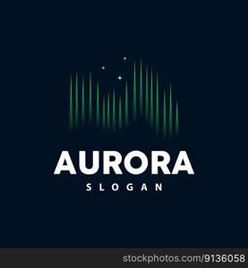 Aurora Logo, Light Wave Vector, Nature Landscape Design, Product Brand Template Illustration Icon