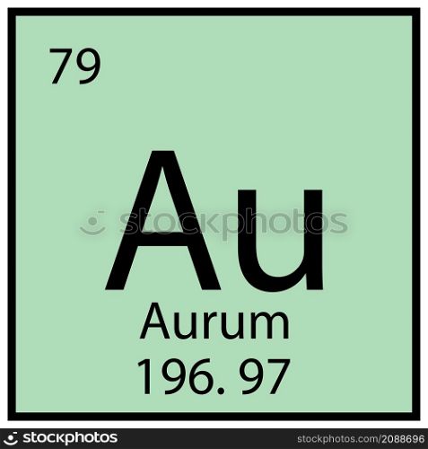 Aurum sign. Chemical element. Mendeleev table symbol. Square frame. Blue background. Vector illustration. Stock image. EPS 10.. Aurum sign. Chemical element. Mendeleev table symbol. Square frame. Blue background. Vector illustration. Stock image.