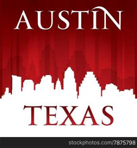 Austin Texas city skyline silhouette. Vector illustration