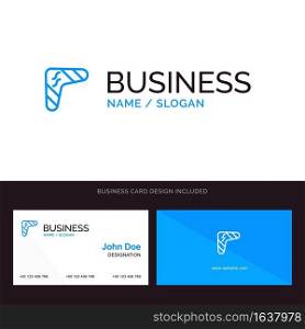 Australia, Australian, Boomerang, Indigenous, Travel, Weapon Blue Business logo and Business Card Template. Front and Back Design