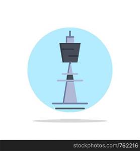 Australia, Australian, Building, Sydney, Tower, TV Tower Abstract Circle Background Flat color Icon