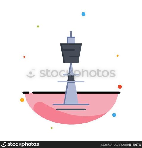 Australia, Australian, Building, Sydney, Tower, TV Tower Abstract Flat Color Icon Template