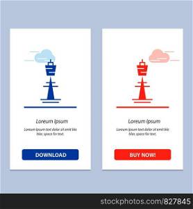 Australia, Australian, Building, Sydney, Tower, TV Tower Blue and Red Download and Buy Now web Widget Card Template