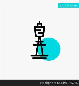 Australia, Australian, Building, Sydney, Tower, TV Tower turquoise highlight circle point Vector icon