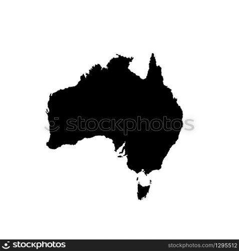 Australia blank map. Australian background. Map of Australia isolated on white background. Vector illustration. Australia blank map. Australian background. Map of Australia isolated on white background.