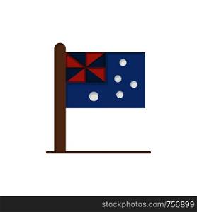 Australia, Country, Flag, Nation Flat Color Icon. Vector icon banner Template