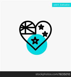 Australia, Country, Flag, Nation turquoise highlight circle point Vector icon
