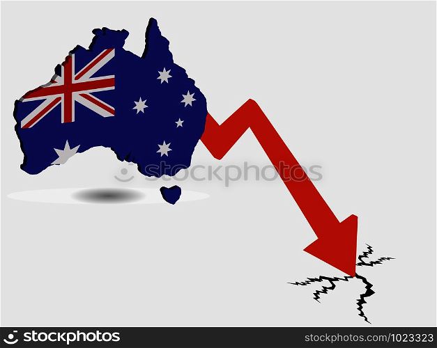 Australia economic crisis concept Vector illustration eps 10. Australia economic crisis concept Vector illustration