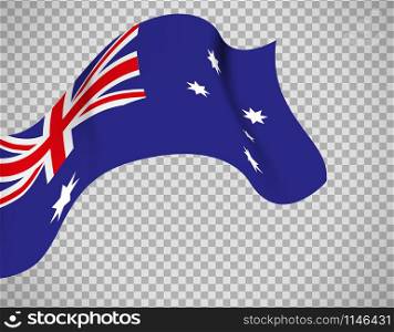 Australia flag icon on transparent background. Vector illustration. Australia flag on transparent background